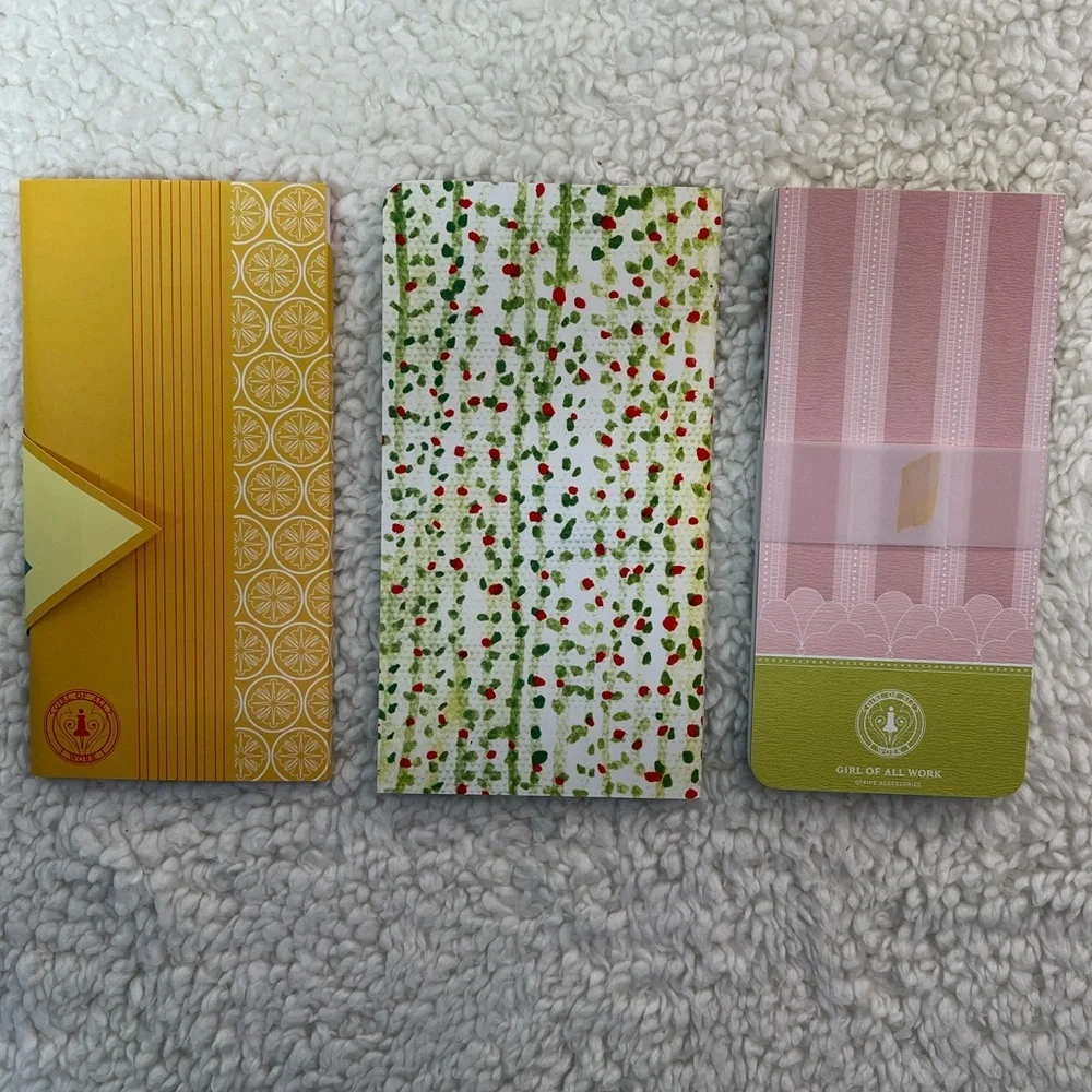 Girl of All Work Blank Notepad Writing Pad Trio